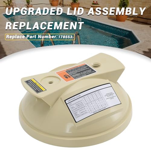 178553 Lid Assembly Replacement Compatible with Pentair Clean & Clear,Predator Pool and Spa Cartridge Filter- Lid Assembly Compatible with 50,100,125 Square Feet Filters (178553)
