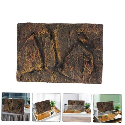 BESPORTBLE Realistic Rock Texture Aquarium Backdrop 3D Scenic Reptile Tank Background Board Qinglong Stone Decoration Easy Install Versatile Habitat Mat