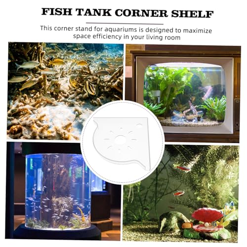 ORFOFE Aquarium Corner Organizer Shelf Fish Tank Stand for Storage of Fish Food Plants Stylish Desktop Divider