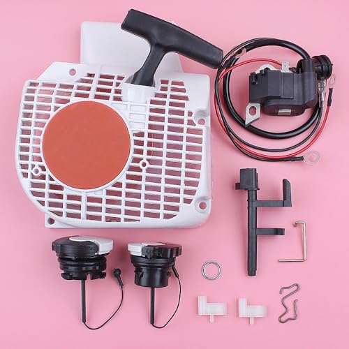 Tools Recoil Starter Ignition Coil Fuel Oil Tank Cap for Stihl MS250 025 MS230 023 MS210 021 Switch Shaft Chainsaw Replacement Part