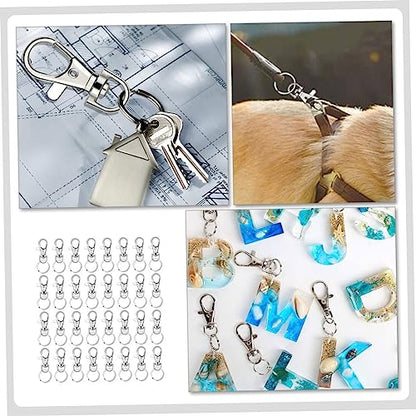 160-Piece Lobster Clasp Keychain Accessory Set Metal Dog Buckles Spring Snap Hooks for Bags Luggage and DIY Projects