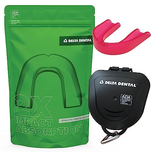 Mouth Guard, ADA Accepted, 1-Pack Plus Case, Youth Pink - color: Pink, size: Youth