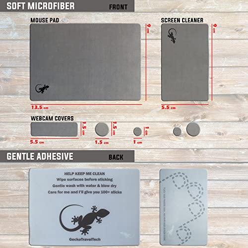 Mouse Pad Adhesive Bottom - Sticks to Any Surface - Portable - Webcam Covers and Screen Cleaner Included (5 Pack - TOP Picks) - color: 5 PACK - TOP PICKS