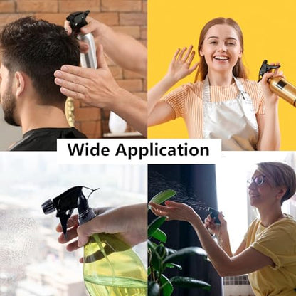 6pcs Spray Bottle Replacement Nozzle Mist Spray & Stream Sprayer Reusable with Tube Tops Fit Standard 28/400 Neck Bottles for Kitchen, Garden and Office Cleaning Supplies