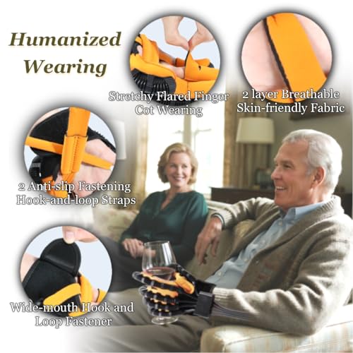 8th Generation Rehabilitation Robot Gloves For Stroke, Robotic Gloves Stroke Rehab, Hand Exercisers For Therapy, 4 Modes, Adjustable Intensity, Touch Panel. - size: Left Hand, Size-M