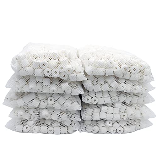 Aquarium Bio Ceramic Rings 10 lbs Filter Media for Pond Fish Tank Canister Filter - size: 10 lbs