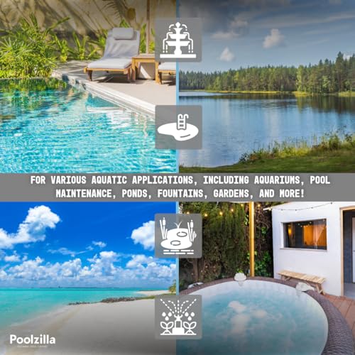 20’ FT Corrugated Pond Hose - 1’’ Inch ID, Flexible Reinforced Water Tubing for Aquariums, Pool Maintenance, Ponds, Fountains, Gardens, and other Aquatic Features