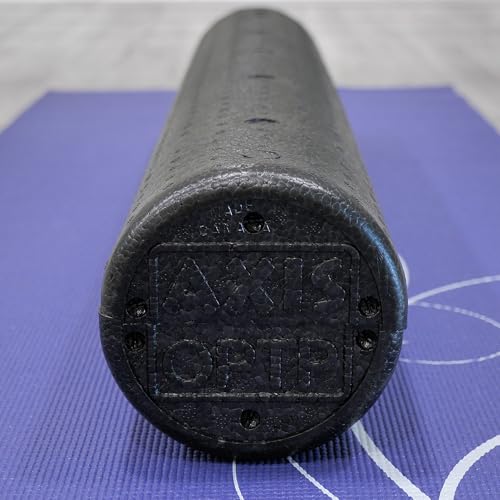 OPTP AXIS Firm Density Foam Roller – Round, Black, 36" x 6" | High density foam roller for heavy use, physical therapy, yoga, Pilates, fitness exercise & sports training, smooth surface - color: Black - 36" X 6" Round