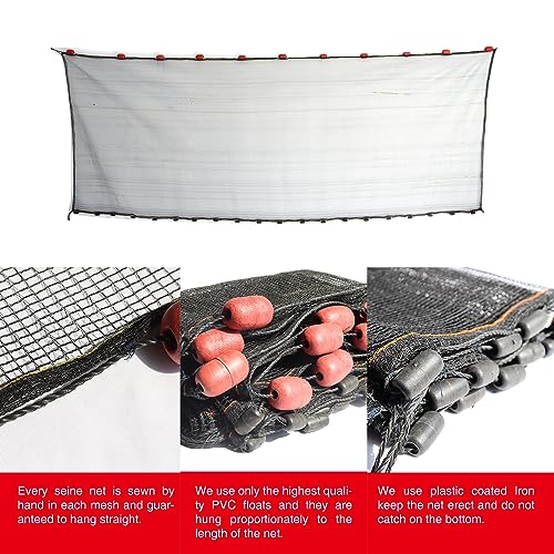 Professional Seine Net | 5 to 50 ft | Ultra Strong | Maximizes Catch | Ideal for Both Commercial and Recreational Fishing - style: 4' X 5'