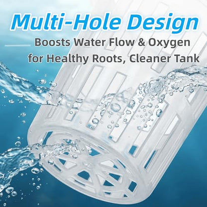 2 Pack Upgraded Aquarium Plant Holder, Large Fish Tank Plant Holder with Suction Cup and 3 Size Hooks for Different Tank Thickness