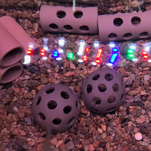 M2cbridge Ceramic Shrimp Dome Hide Shelters Swim Holes Shrimp Habitat Breeding Tube(2PCS Dome+1PC Tube) - color: 2pcs Dome+1pc Tube