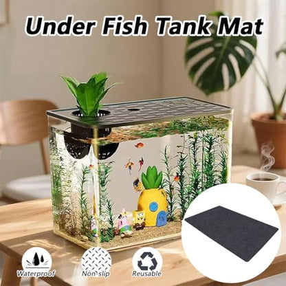 Aquarium Leveling Mat，Under Fish Tank Mat——Soft Absorbent Material，Anti-Slip and Waterproof Backing，Cushion the Friction Between the Fish Tank and the Table，Washable (24 x 24 Inch) - size: 24 x 24 Inch