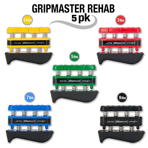 Prohands Gripmaster Medical Hand and Finger Exerciser - size: Set of Five (1.5lb/3lb/5lb/7lb/9 Pound)