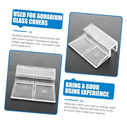 4pcs Sturdy Acrylic Fish Tank Lid Support Holders for Easy Installation Suitable for Aquariums and Turtle Tanks Great Fish Accessory for Heat Preservation