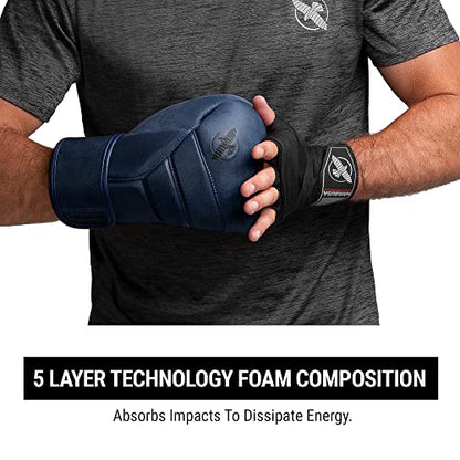Hayabusa T3 LX Leather Boxing Gloves | Leather Boxing Gloves, Training Gloves Men and Women, Sparring Gloves, Heavy Bag Gloves, 16oz Boxing Gloves, Muay Thai Gloves - color: Indigo, size: 14oz
