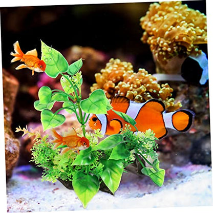 Decorative Aquarium Grass Plant Realistic Compact Fake Plant for Fish Tank Decoration for Desktop Aquariums Underwater Landscape and Easy to Maintain