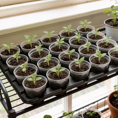3 Inch Seed Starting Trays 10 Pack, 20-Cell Seedling Starter Trays for Indoor Outdoor Growing, Plant Starter Germination Trays for Pots Seedlings 3" Opening Compatible Pots - size: 3 Inch, style: 10 Pack Seed Starter Tray