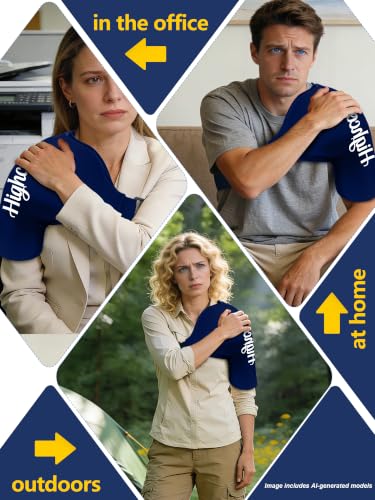 Shoulder Ice Pack Wrap for Rotator Cuff and Arm,Cold Compression for Relief - color: Large-Navy blue