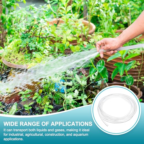 uxcell 1/4 Inch Clear PVC Tubing, 6mm ID x 10mm OD - 15ft PVC Tube Lightweight Vinyl Hose, Transparent Flexible Plastic Water Tubing for Air Oil Water Transfer Aquarium Irrigation - size: 6mm ID x 10mm OD