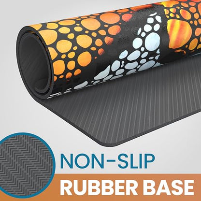 Flipper Luxurious Waterproof Aquarium Mat, Ideal for Fish Tank Cleaning, Anti-Slip Door Mat with Custom Art, Computer Mat, and Desktop Mat - Long Lasting and Durable - color: Clownfish