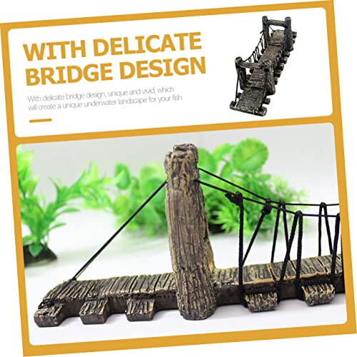 balacoo Fish Tank Bridge Decor Resin Underwater Bridge Ornament for Aquatic Landscapes Aquarium Decoration Easy Care for Fish and Shrimp Environments