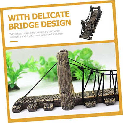 balacoo Fish Tank Bridge Decor Resin Underwater Bridge Ornament for Aquatic Landscapes Aquarium Decoration Easy Care for Fish and Shrimp Environments