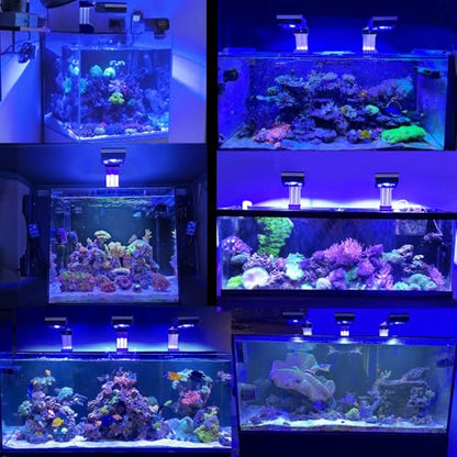 RL90 Black Aquarium Light 100 Watt Coral Reef Light 3rd Generation Full Spectrum Marine Aquarium Lighting 4 Channels Dimmable Control with WiFi, Bracket Included, for Coral SPS LPS Saltwater