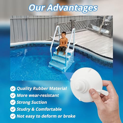 Pool Step Suction Cups, Step Cups Replacement for Innovaplas Above Ground Swimming Pool Steps (8 Pack) - size: 8 Packs