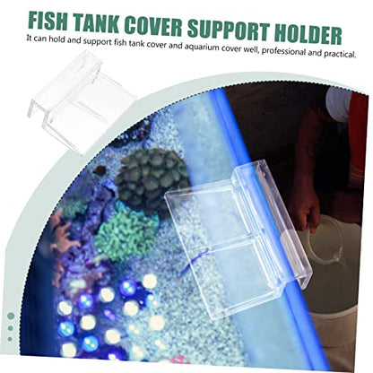 10pcs Transparent Fish Tank Cover Support Racks Easy to Install Aquarium Bracket for Secure Lid Holding Acrylic Material for Various Aquariums