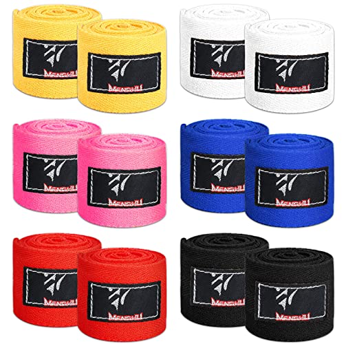 Teling 6 Pairs 100 Inches Boxing Hand Wraps for Kids - color: Colorful