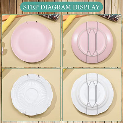 Hotop 12 Pcs Wall Plate Hangers Wire Invisible,8/12/14 Inch,Silver - color: Silver, size: 8/12/14 Inch