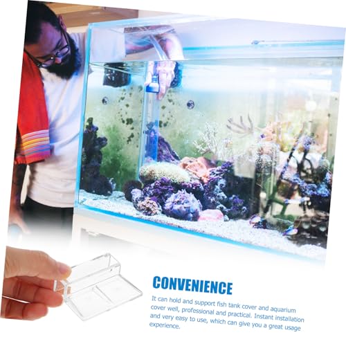 4Pcs Acrylic Aquarium Lid Holders Sturdy Cover Racks for Fish Tanks Easy Installation Transparent Design Compatible with Aquariums Aquarium Accessories