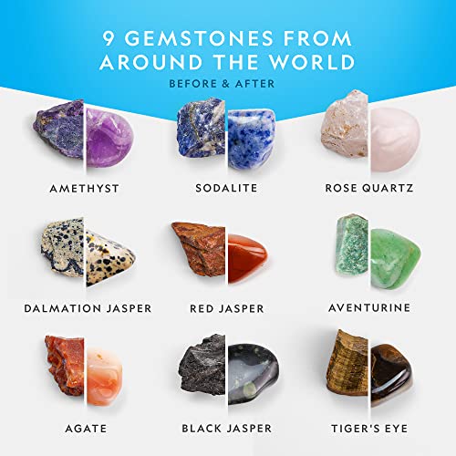 National Geographic Rock Tumbler Kit – Hobby Edition Includes Rough Gemstones, and 4 Polishing Grits, Great STEM Science Kit for Geology Enthusiasts, Rock Polisher for Kids and Adults - style: Hobby Kit