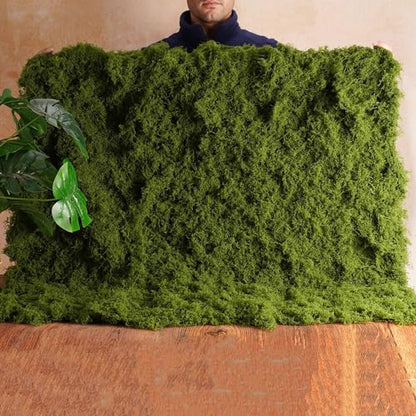 Fake Moss Mat, Artificial Moss Table Runner for Wedding Decor Table Centerpieces Fairy Garden Crafts Indoor Green Faux Grass Wall Decor (Green: 39 x 39Inch / 100 x 100cm)
