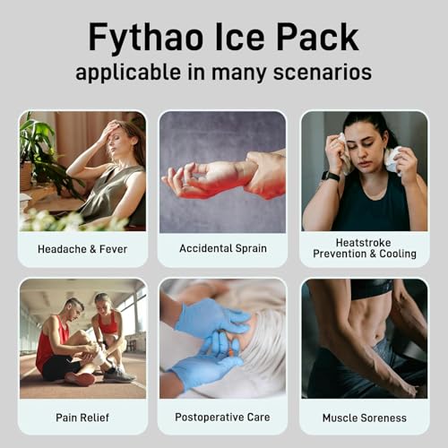 Ice Pack for Injuries Reusable, Ice Bag for Injuries Hot Water Bag for Hot & Cold Therapy, No-Leak Elastic Ice Bag with Elastic Breathable Support Wrap, 3 Sizes 6/9/11" - size: 6/9/11“