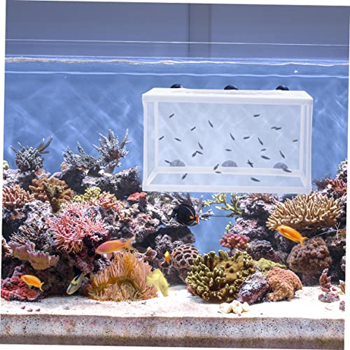 Kisangel 2Pcs Fish Net Hatchery Incubator with Suction Cups Durable Mesh Breeder Box for Aquarium Fish Tank Increases Survival Rate by Separating Aggressive and Weak Fish