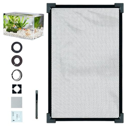 47x20 Inch Aquarium Lid Anti Jumping Magnetic Mesh Screen Netting Fish Tank
