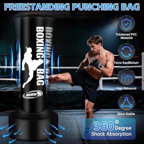 YORWHIN Standing Punching Bag for Adults, 69'' Boxing Bag with Training Set
