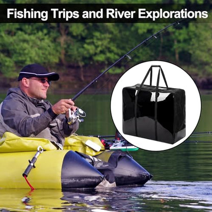 Inflatable Fishing Float Tube Storage Bag Carrying Foldable Carrying Fishing Tube Bag Organizer for Angling Outdoor Recreation Camping Boating River Transport Carry Storage