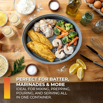 CanCooker Batter Bowl XL: Collapsible, Mess-Free, Dishwasher and Microwave Safe, Chemical-Free in Vibrant Orange