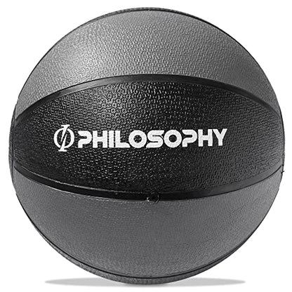Philosophy Gym Medicine Ball - Weighted Fitness Non-Slip Ball - style: 8 LB