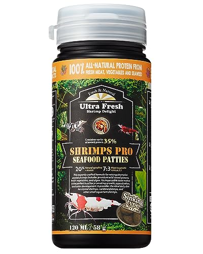 Ultra Fresh Shrimp Food, High Protein, Rich in Vitamins for Crystal, Caridina and Small Tropical Shrimp 2.04oz