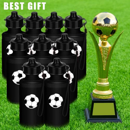 Zubebe 36 Pcs Sports Water Bottles Squeeze Bulk 21 oz | Reusable Plastic Water Bottles with Carry Strap, Back to School Supplies Summer Team Gifts for Students Travel Hiking Cycling - color: Black