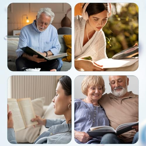 5PCS Page Magnifier, 3 X Magnifying Glass for Reading, Lightweight Plastic Magnifying Sheet Full Page Magnifier Fresnel Lenses for Elderly and People with Low Vision Reading(2 Sizes)