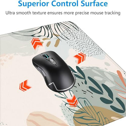 Abstract Boho Desk Mat Gaming Mouse Pad Green Pink XL Mouse Pad Large Mousepad Extended Laptop Keyboard Mat Gaming Desk Pad Mouse Mat Office Computer Keyboard Laptop Home 31.5"x11.8" - color: Abstract Boho_001, size: 11.8" x 31.5"