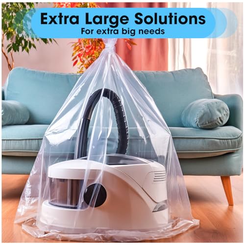 Besti Large Clear Plastic Bags – 10-Pcs 32x48-inch Extra Large Storage Bags – Packing Bags for Suitcases, Luggage, Large Items – Heavy-Duty Moving Bags for Protection and Storage