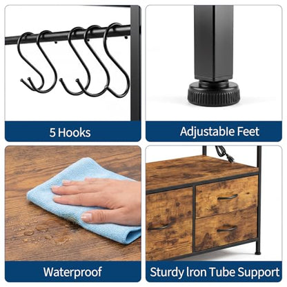 Heavy Duty Metal Aquarium Stand with Cabinet for 20-29 Gallon Tanks – Double Layer Shelf – Supports Up to 330 lbs – 31.5" x 15.7" x 32.5" – Home & Office Furniture – Yellow