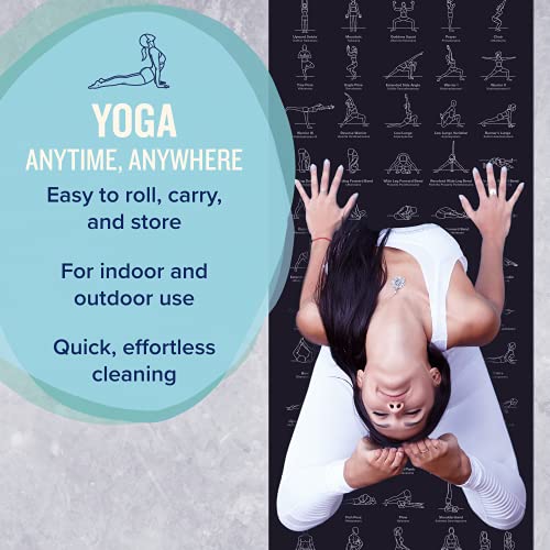 NewMe Fitness Thick Yoga Mat for Women and Men - 5mm Non Slip Pilates Mat - color: Purple