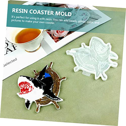 Shark Shape DIY Silicone Coaster for Epoxy Resin Mat Creative Table Decor for Home and Coffee Lovers