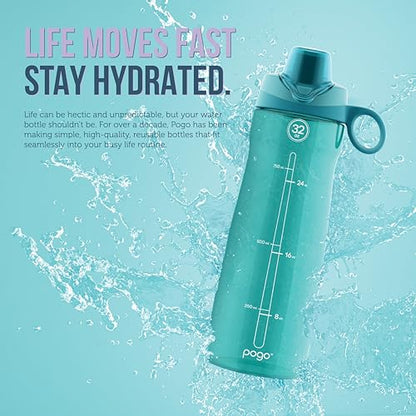 Pogo BPA-Free Tritan Plastic Water Bottle with Chug Lid, 18 Oz, Grey - color: Grey, size: 18 Ounces